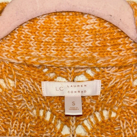 Lauren Conrad Orange Knitted Long Cardigan - Picture 3 of 6